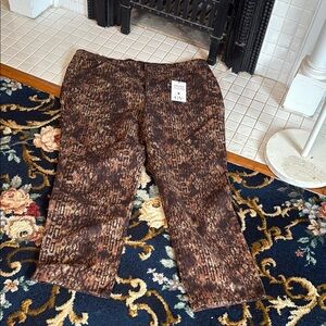 Gloria Vanderbilt Amanda Jeans in Coffee Roast  Twilight Lattice. NWT. Retail 48